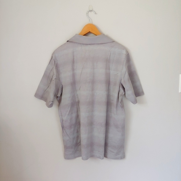 Bugatchi Cotton Jacquard Polo Shirt Grey Short Sleeve Size M - Picture 9 of 15